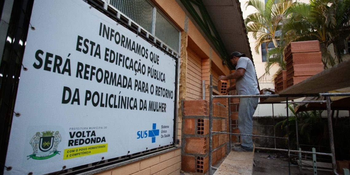 Obras na Policlínica da Mulher de Volta Redonda entram em nova fase