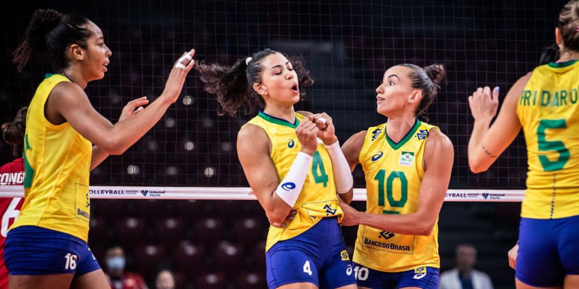 Liga das Nações: brasileiras batem Bulgária e assumem vice-liderança