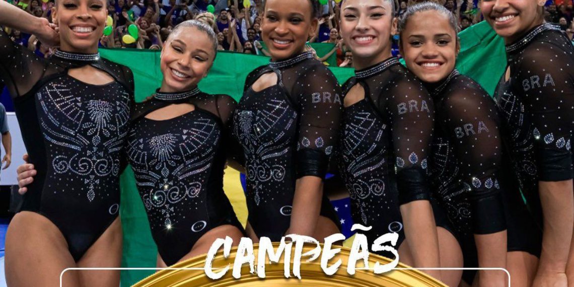 Seleção feminina é campeã por equipes no Pan de ginástica artística