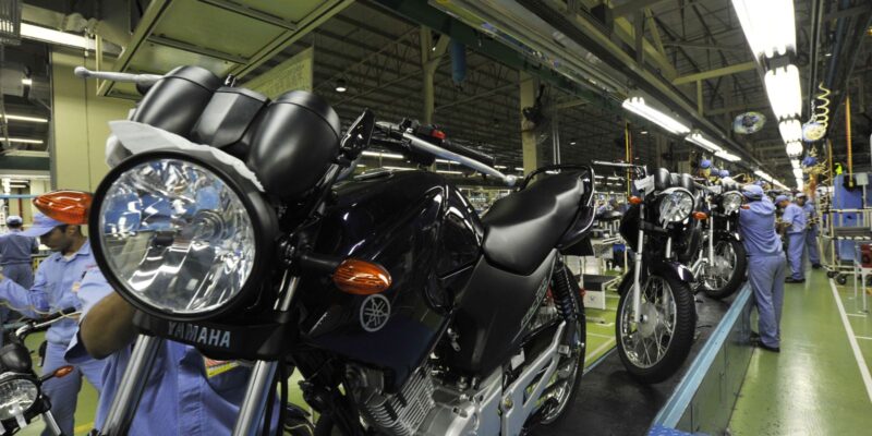 Produção de motocicletas cresce 17,9% em agosto