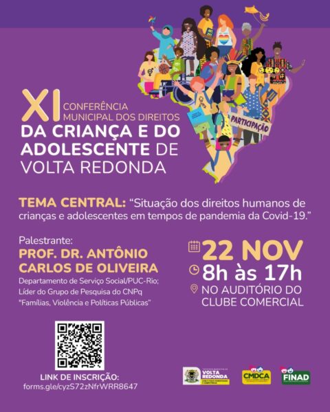 Volta Redonda terá XI Conferência Municipal dos Direitos da Criança e do Adolescente