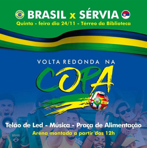 Volta Redonda terá telão com transmissão de jogos do Brasil no Memorial Getúlio Vargas