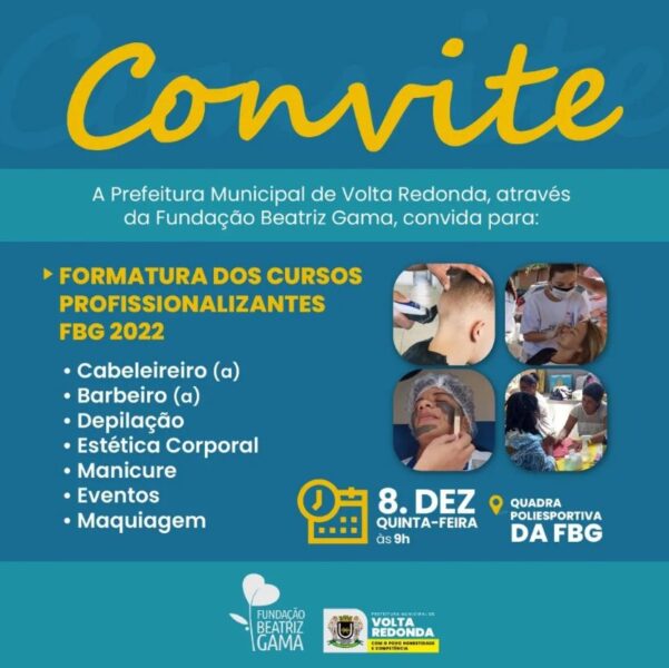 Fundação Beatriz Gama forma 100 alunos em cursos profissionalizantes em Volta Redonda