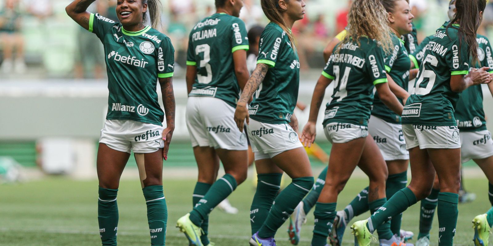 Palmeiras goleia por 11 a 0 e assume 3ª posição do Brasileiro Feminino