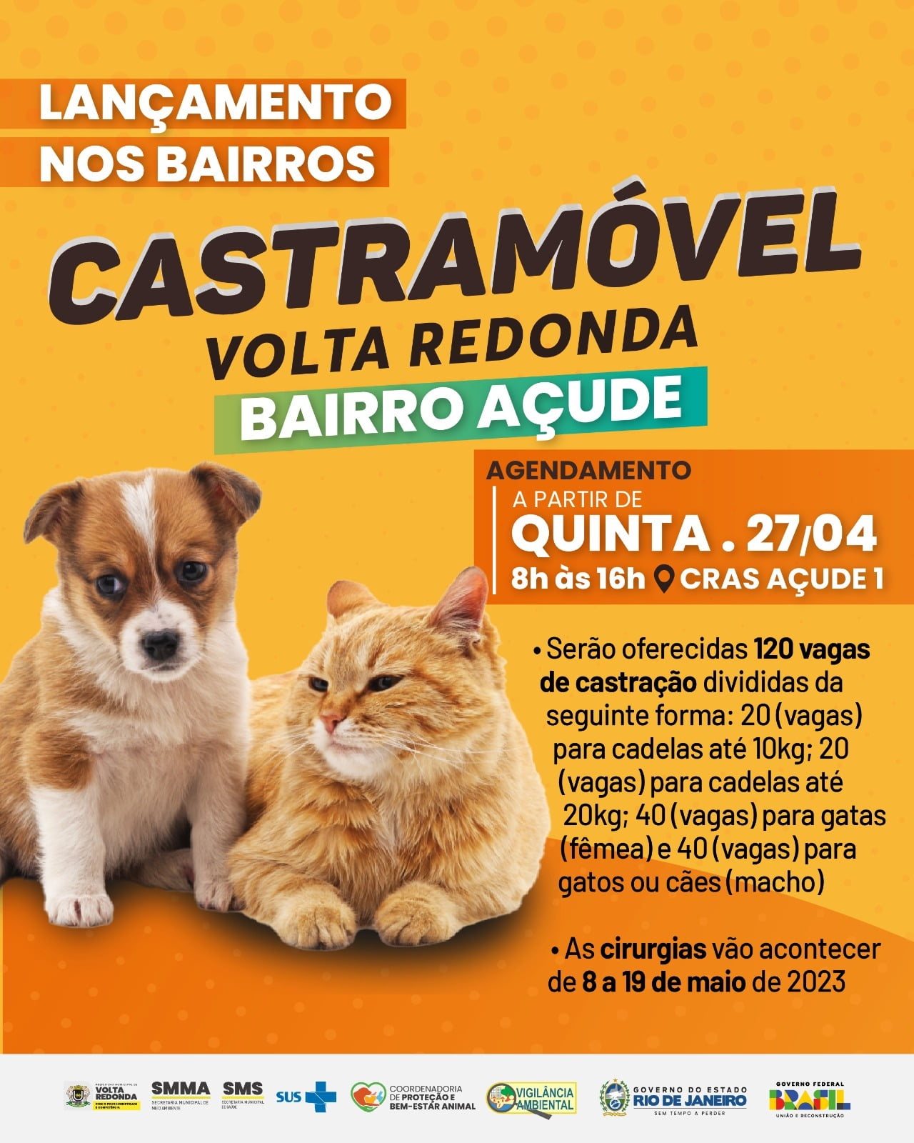 Castramóvel começa a atender nos bairros de Volta Redonda