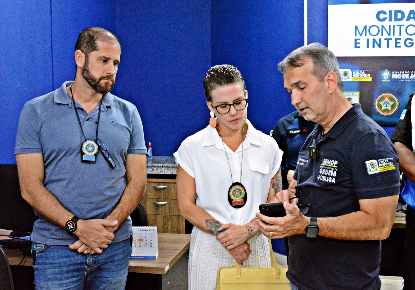 Secretário de Ordem Pública de Volta Redonda recebe nova delegada da Deam-VR