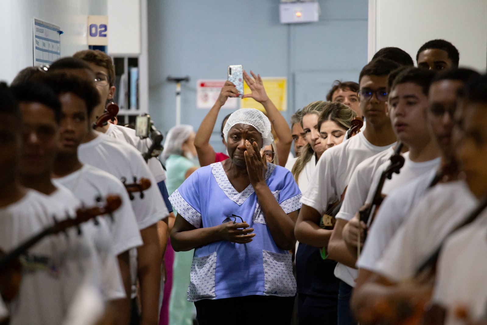 Músicos do projeto ‘Volta Redonda Cidade da Música’ se apresentam no Hospital São João Batista