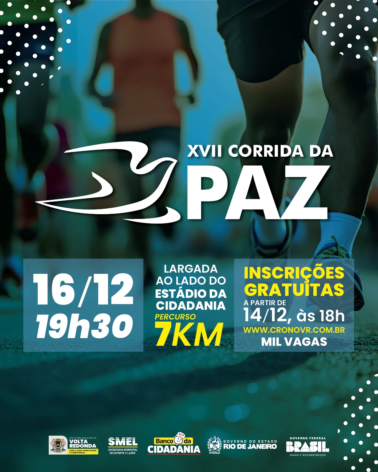 Volta Redonda promove 17ª edição da Corrida da Paz neste sábado (16)