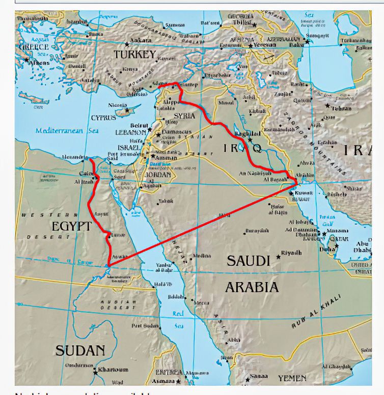 Mapa Middle east political Brasília (DF) 30/10/2024 - Mapa do Grande Israel, conforme idealizado pelos fundadores do sionismo.
Mapa Middle east political