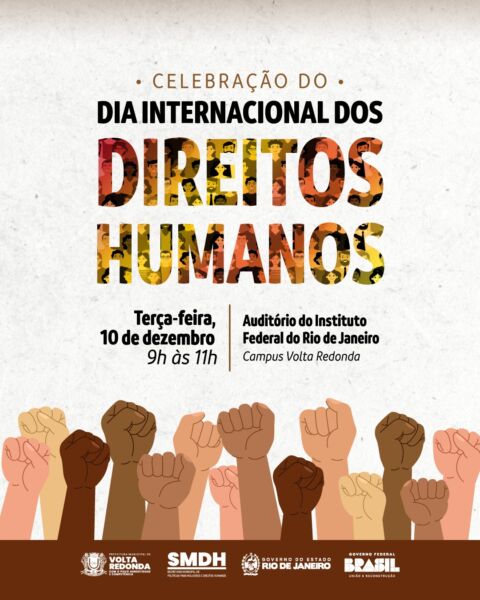 Volta Redonda vai celebrar Dia Internacional dos Direitos Humanos em seminário aberto à população