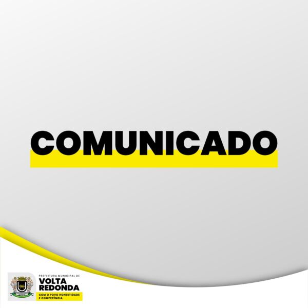 Comunicado – Escolas da rede municipal de Volta Redonda retornam ao horário normal a partir desta quinta-feira (20/2)
