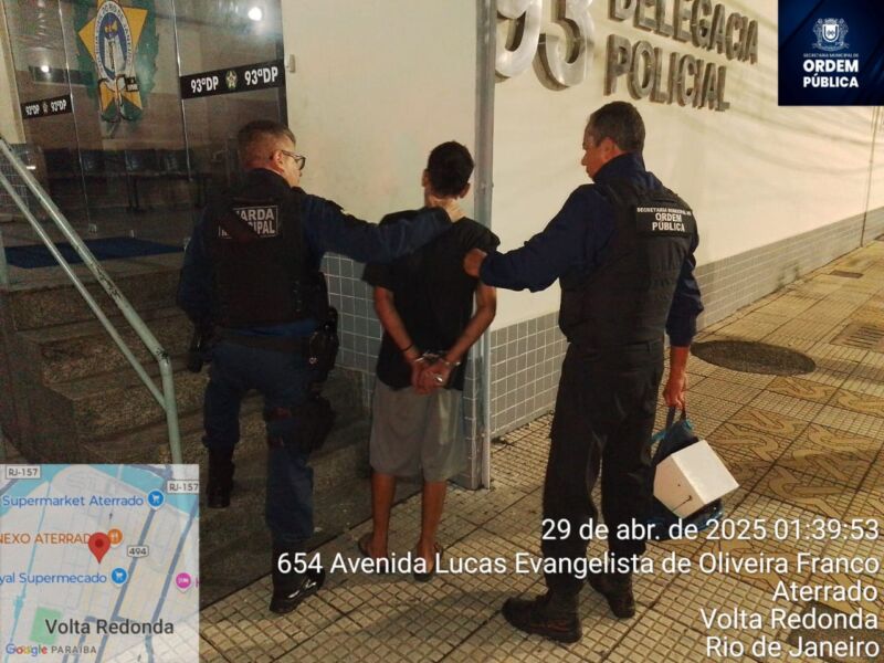 Suspeito de furtos em série é preso pela Ordem Pública de Volta Redonda