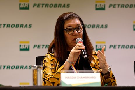 Rio de Janeiro (RJ), 27/02/2025 - A presidente da Petrobras, Magda Chambriard, fala durante  coletiva sobre os resultados financeiros da Petrobras de 2024.  Foto: Tânia Rêgo/Agência Brasil
