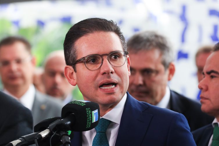 Brasília (DF), 29/05/2025  - Presidente da Câmara dos deputados, Hugo Motta, durante coletiva à imprensa após a reunião de lideres.  Foto: Lula Marques/Agência Brasil