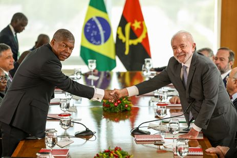 Brasília (DF), 23/05/2025 - O presidente Luiz Inácio Lula da Silva (d), recebe o presidente de Angola, João Lourenço (e), em cerimônia oficial no Palácio do Planalto. 
Foto: Marcelo Camargo/Agência Brasil