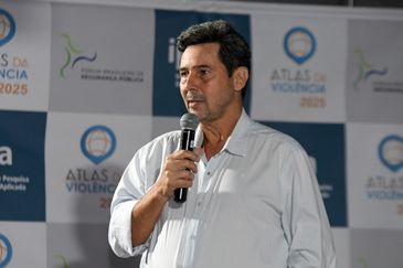 Brasília (DF), 31/07/2025 - Técnico de pesquisa e planejamento do Ipea Erivelton Guedes na apresentação do Atlas da Violência 2025. Foto: Helio Montferre/Ipea