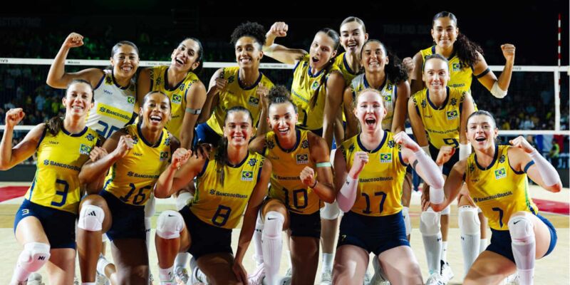 Vôlei: Brasil permanece com 100% de aproveitamento no Mundial