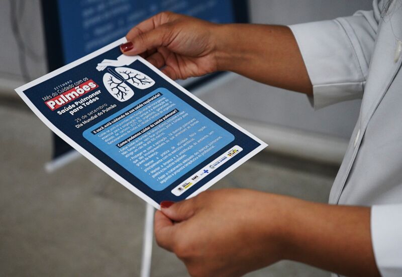 Policlínica da Cidadania promove semana de conscientização sobre saúde pulmonar em Volta Redonda