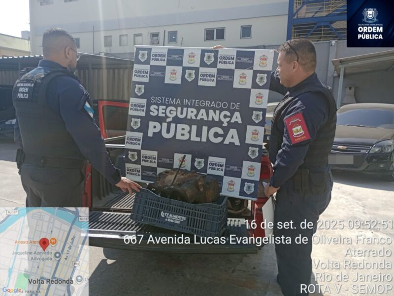 Câmeras flagram e Sistema Integrado de Segurança apreende caminhonete com motor adulterado em Volta Redonda