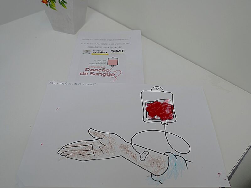 Volta Redonda: CMEI Balãozinho Vermelho promove ação para conscientizar sobre a doação de sangue