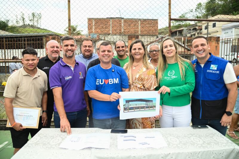 Furlani assina ordem de serviço para início da reforma da quadra do São Pedro – Barra Mansa