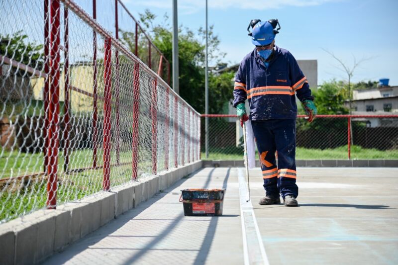 Reforma do Centro de Recreação Antônio Ermírio de Moraes avança no bairro Saudade – Barra Mansa