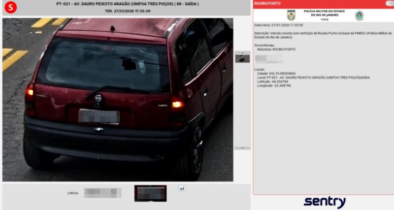 Forças de segurança de Volta Redonda recuperam dois carros furtados