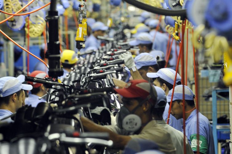 Fábrica da Yamaha. Linha de montagem de motocicletas Yamaha. Chão de fábrica.
Manaus (AM) 26.10.2010 - Foto: José Paulo Lacerda