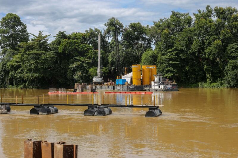 Volta Redonda: Construção da nova ponte sobre o rio Paraíba do Sul entra em nova fase de execução