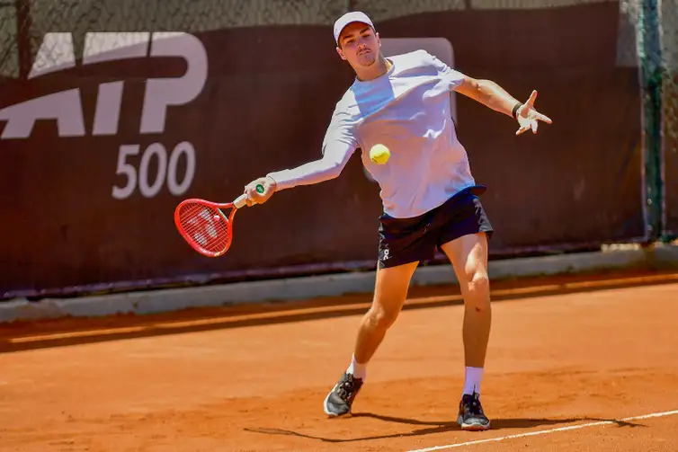 Brasília 16/02/2026  - Com João Fonseca, brasileiros disputam chaves principais do Rio Open.
Foto: FOTOJUMP