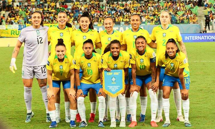 FOTO DE ARQUIVO - Seleção Brasileira de Futebol Feminino no jogo Brasil X Canadá no FIFA Series em abril de 2026. Foto: Henrique Barrios/MEsp