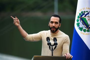 Nayib Bukele, presidente de El Salvador, em 19 de outubro de 2023 — Foto: REUTERS/Jose Cabezas/Arquivo/Proibida reprodução