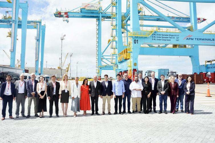 Cadu Gomes/VPR Cabo de Santo Agostinho (PE), 12/06/2026 - Vice Presidente da República Geraldo Alckmin durante cerimônia de entrega oficial do 1º Terminal 100% Elétrico da América Latina da APM Terminals. Foto: Cadu Gomes/VPR. Foto: Cadu Gomes/VPR