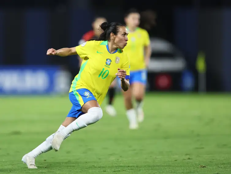Lívia Villas Boas/CBF/Direitos Reservados Marta durante Copa América Feminina 2025