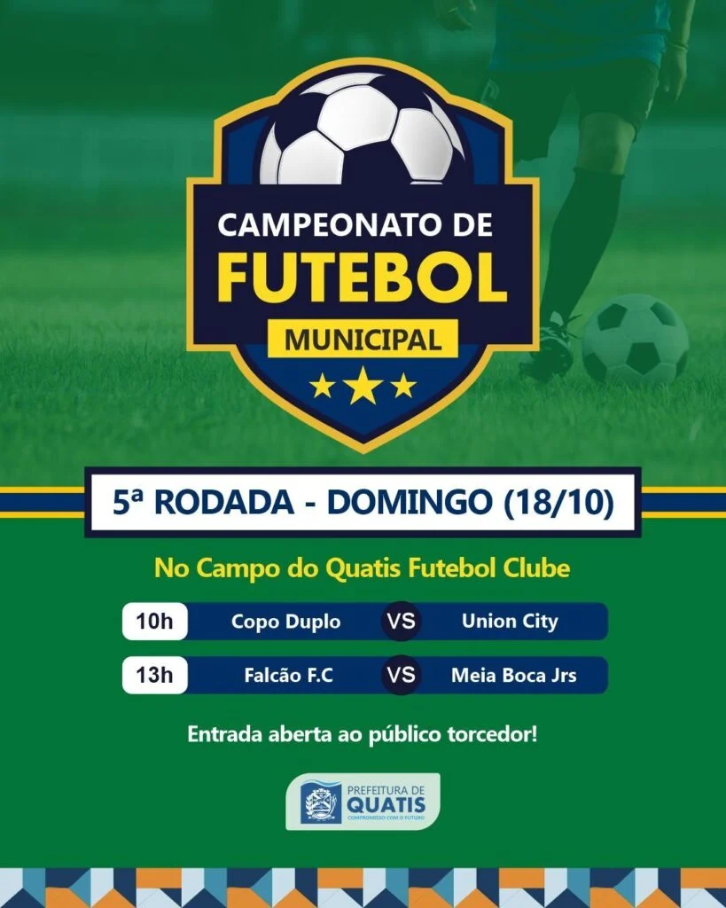 5ª Rodada – Campeonato de Futebol Municipal de Quatis
