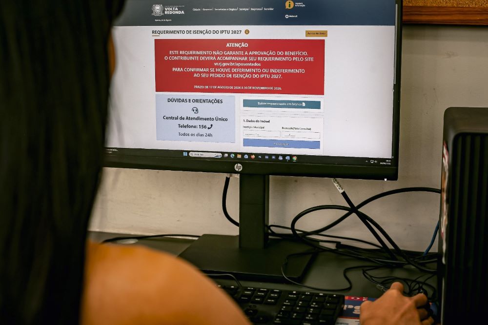 Aposentados e pensionistas de Volta Redonda podem pedir desconto no IPTU 2027