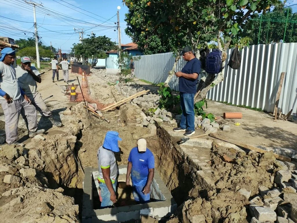 Búzios intensifica obras de drenagem e substituição de tubulações antigas em vários pontos do município para evitar alagamentos