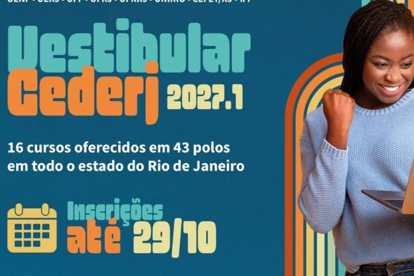 Com vagas para São Francisco, vestibular CEDERJ encerra inscrições na quinta-feira (29/10)