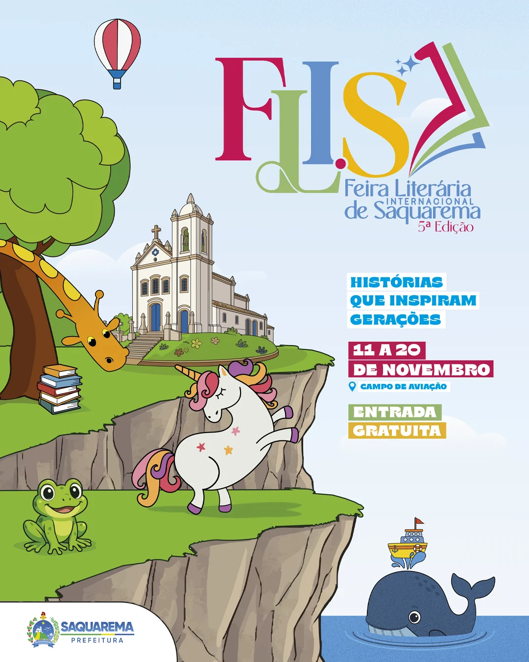 Feira Literária Internacional de Saquarema acontece de 11 a 20 de novembro