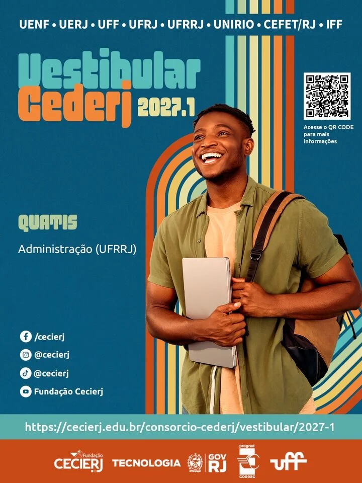 Inscrições abertas para o Vestibular Cederj 2027.1