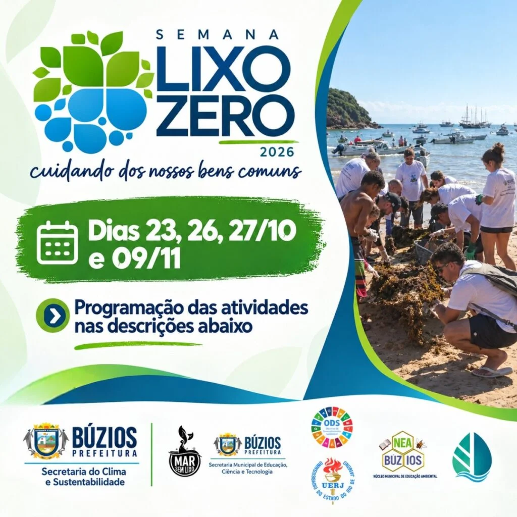 Prefeitura de Búzios promove ações de educação ambiental durante a Semana Lixo Zero 2026