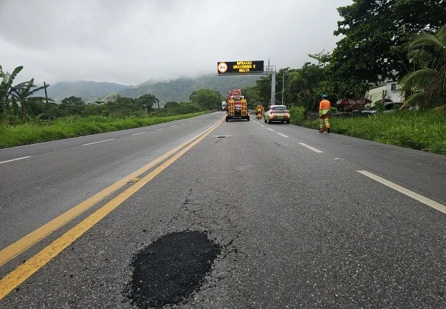 RioSP divulga programação de operação tapa-buraco e restauro de pavimento na Rio-Santos entre os dias 26 e 30 de outubro